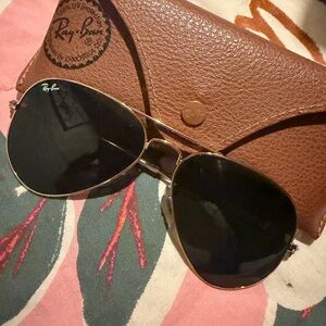 Ray-Ban Gold Frame Sunglasses
